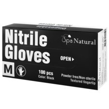 Disposable Nitrile Gloves SPA NATURAL Black M 100pcs